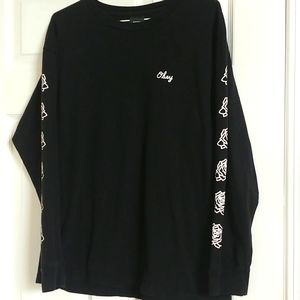 Men's long sleeve obey tee